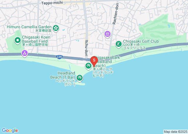 茅ヶ崎パークの位置を示す地図