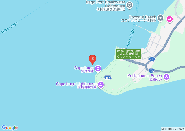 伊良湖岬の位置（地図）
