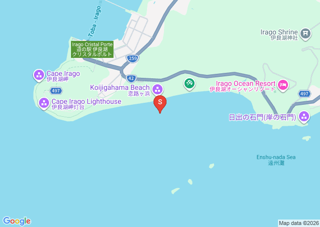恋路ヶ浜の位置（地図）