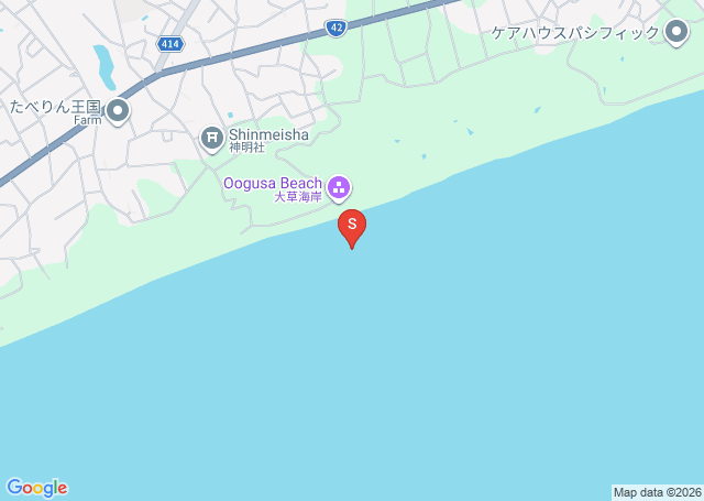 大草の位置（地図）