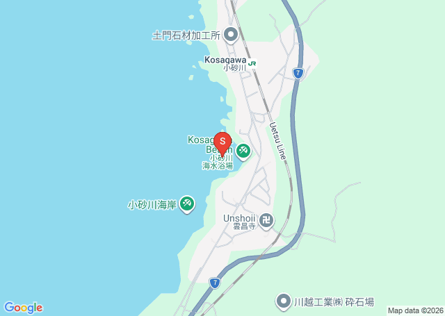 小砂川の位置（地図）