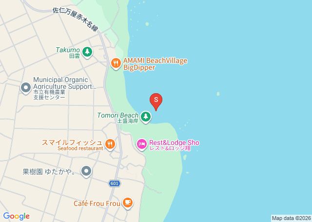 土盛海岸（ブルーエンジェル）の位置（地図）