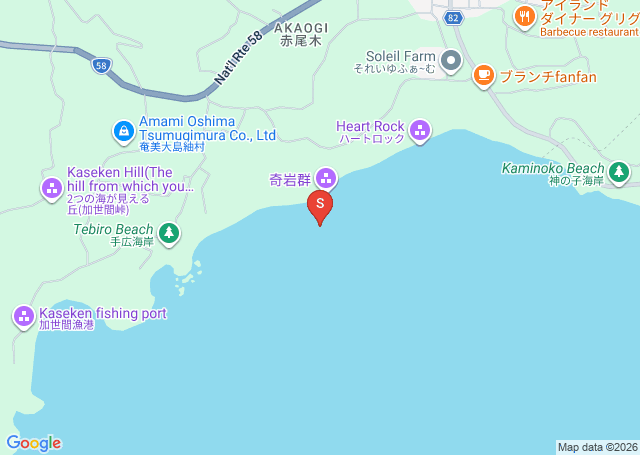 ビラリーフの位置（地図）