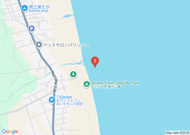 百石の位置（地図）