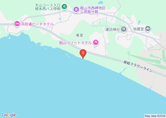 アクシオン下の位置を示す地図