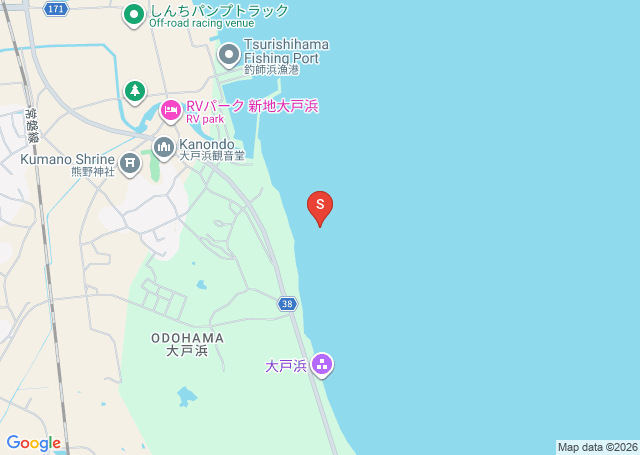又屋前の位置（地図）