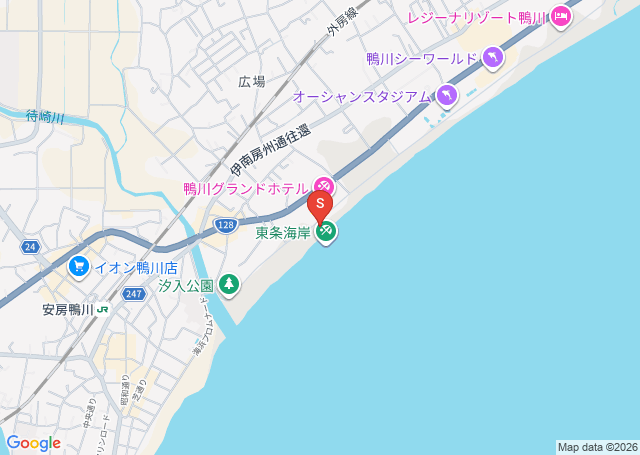 グランド下の位置を示す地図