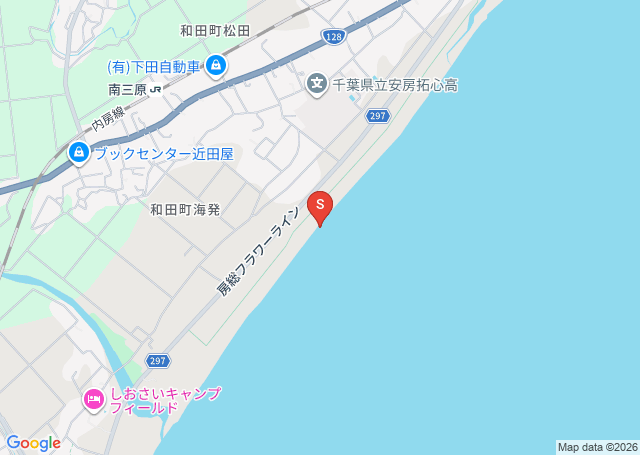 花篭前の位置を示す地図