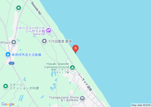 波崎・カネキューの位置（地図）
