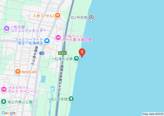 一松の位置を示す地図