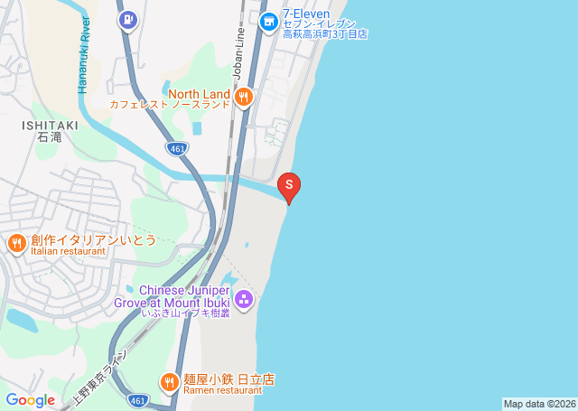 いぶき浜の位置（地図）