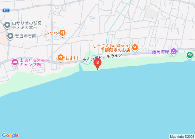 飯岡・メインの位置を示す地図