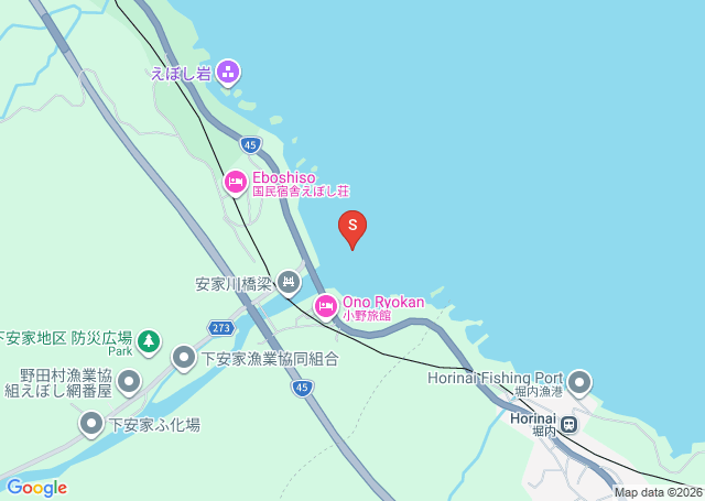 安家川の位置（地図）