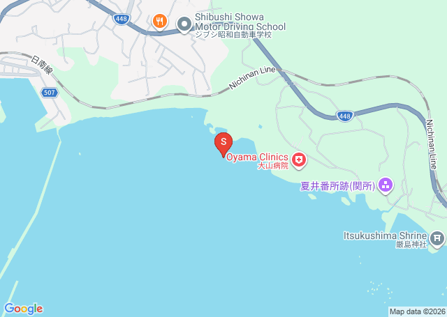 ダグリ岬の位置（地図）