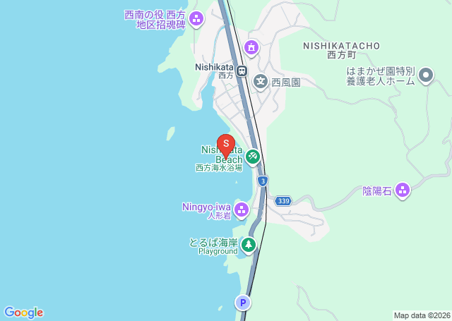 西方の位置（地図）