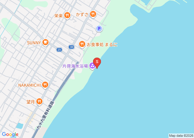 片貝・新堤の位置を示す地図