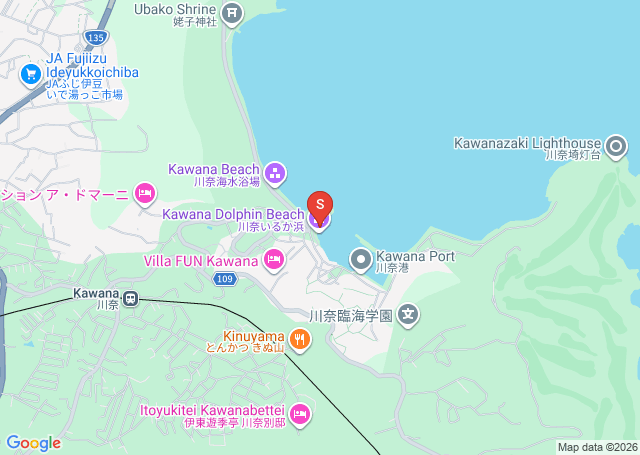 川奈の位置を示す地図