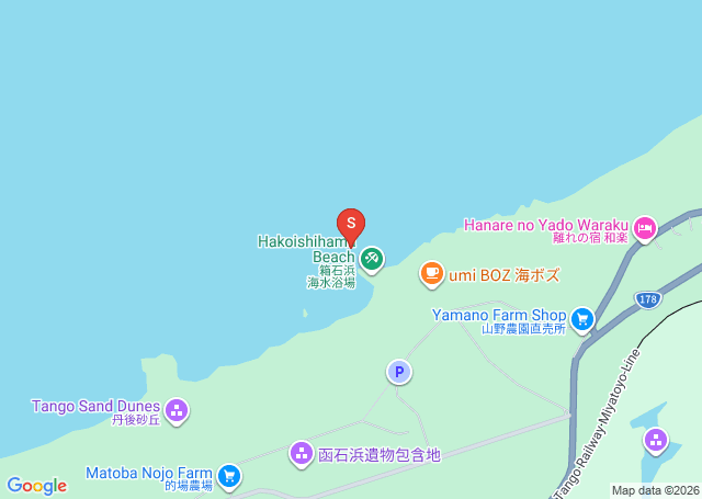 箱石浜の位置（地図）