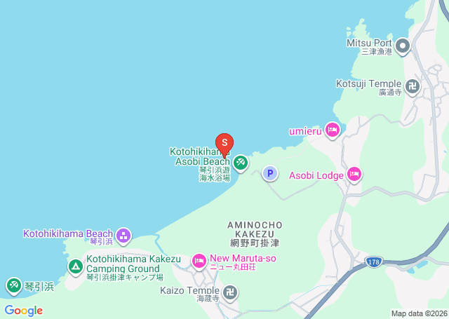 琴引浜の位置（地図）
