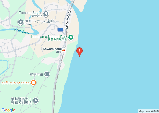 伊倉浜の位置（地図）