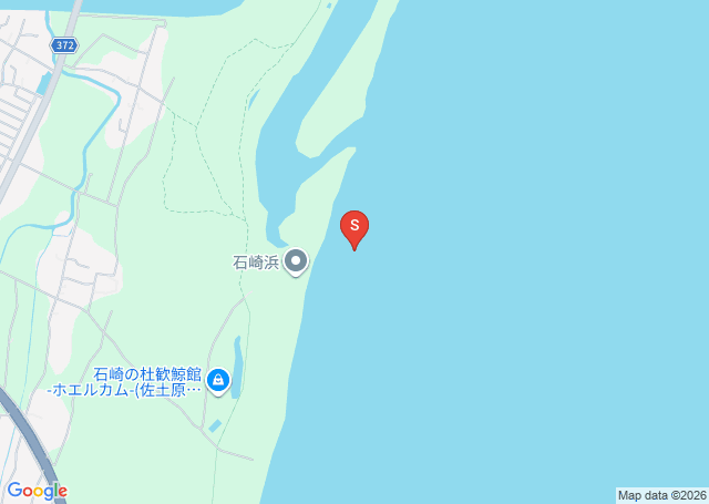 石崎浜の位置（地図）