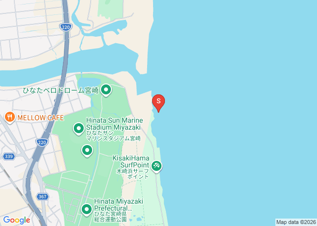 木崎浜の位置（地図）