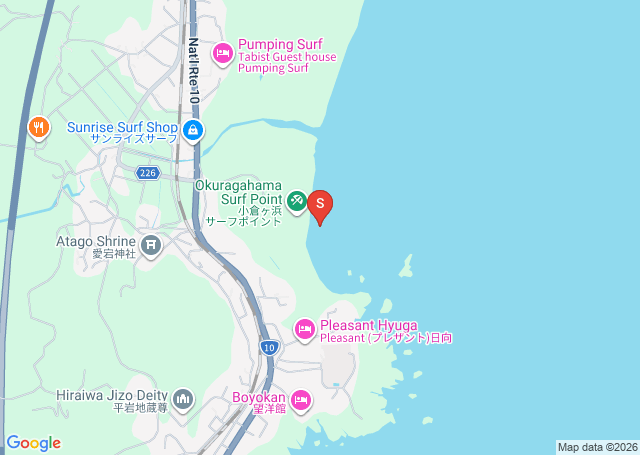 お倉ヶ浜の位置（地図）