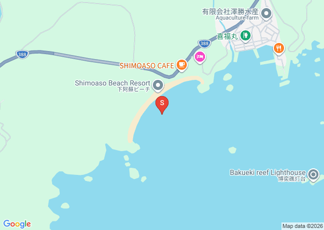 下阿蘇ビーチの位置（地図）