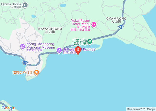 千里ヶ浜の位置（地図）