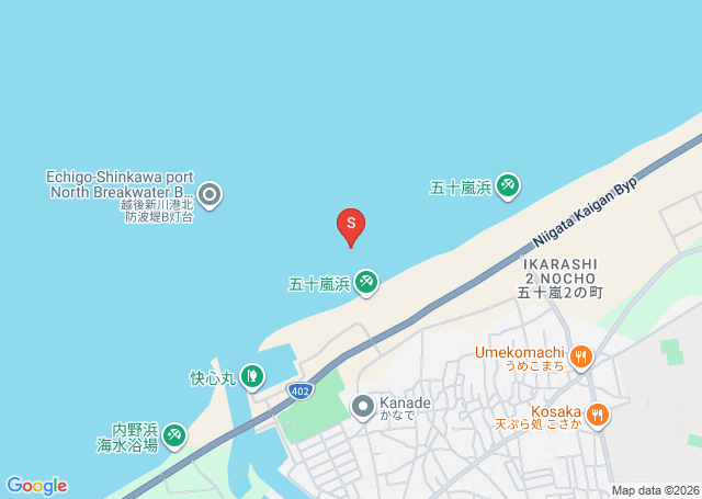 五十嵐浜の位置（地図）