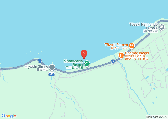 百川の位置（地図）