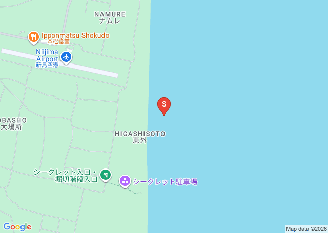 ヘリ下の位置（地図）