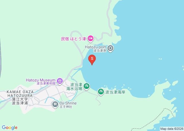 波当津の位置（地図）