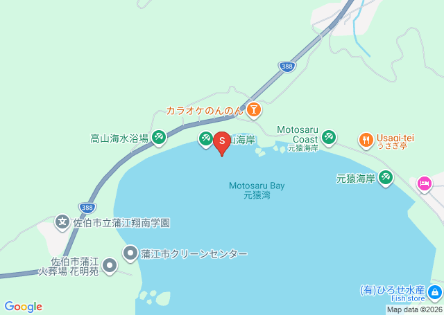 元猿の位置（地図）