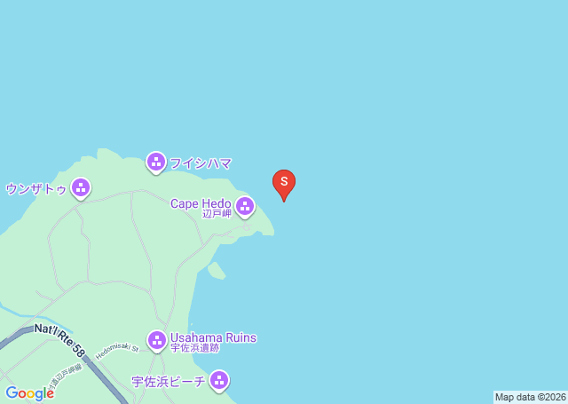 辺戸岬の位置（地図）