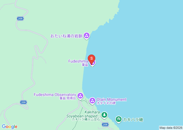 筆島の位置（地図）