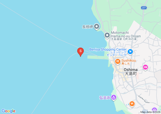 長根浜の位置（地図）