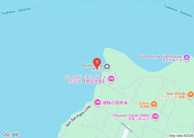野田浜の位置（地図）