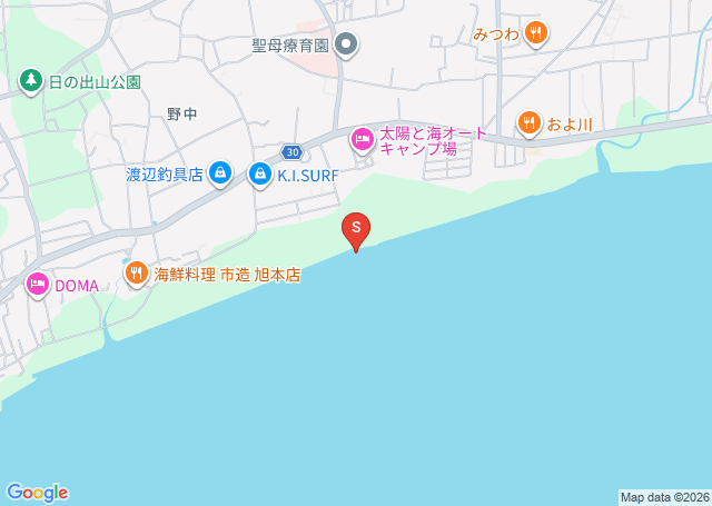 パイプ下の位置を示す地図