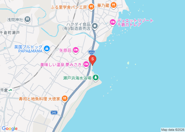 瀬戸浜の位置を示す地図