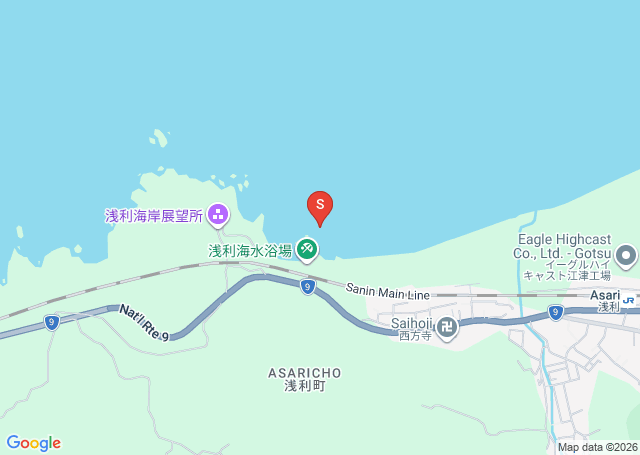 浅利の位置（地図）