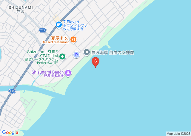 静波の位置（地図）