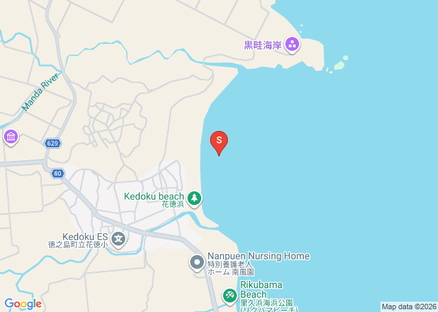 花徳浜の位置（地図）