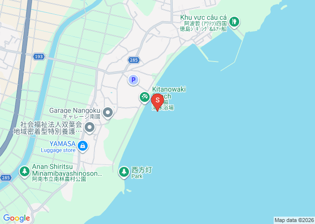北の脇の位置（地図）
