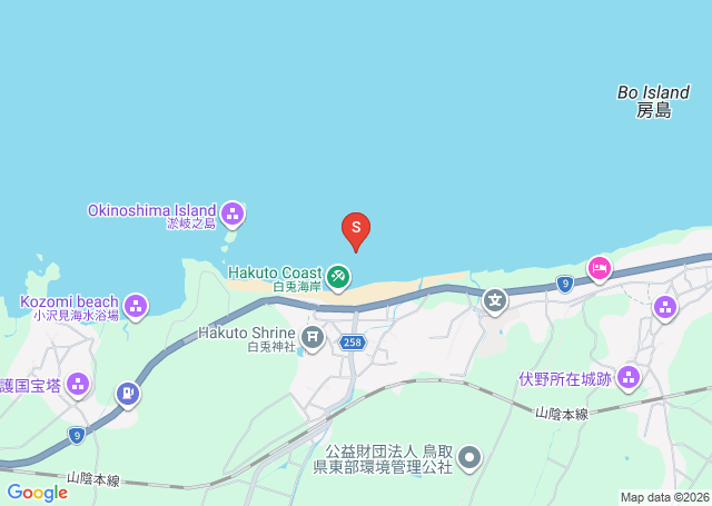 白兎の位置（地図）