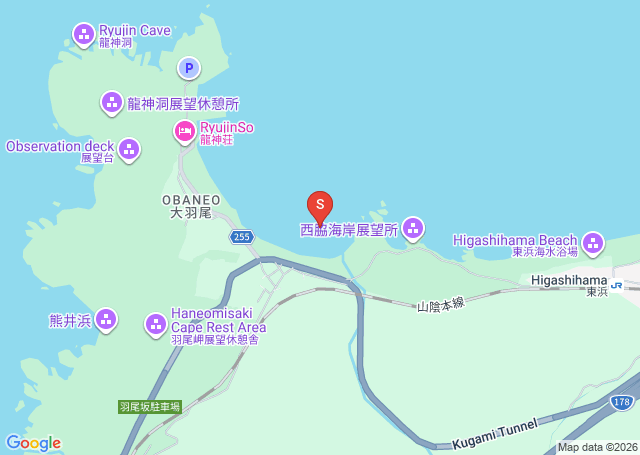 羽尾の位置（地図）