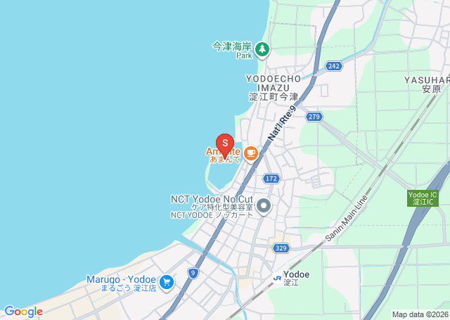 淀江の位置（地図）