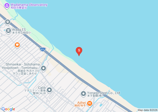 弓ヶ浜の位置（地図）