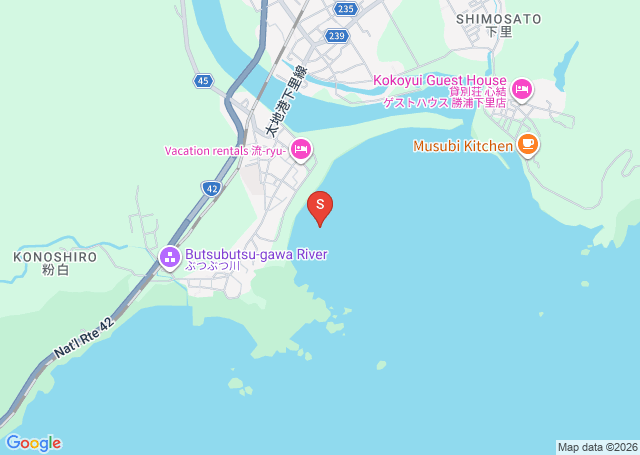 下里の位置（地図）