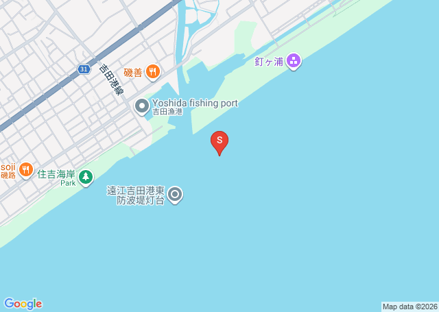 吉田港の位置（地図）